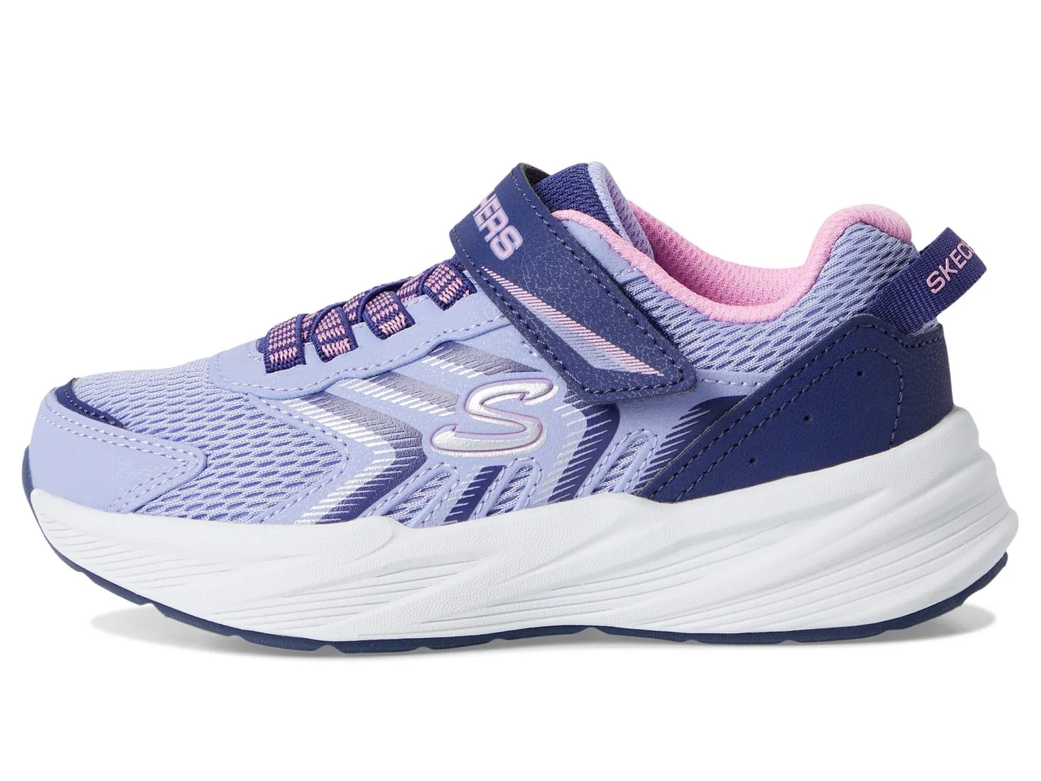 Детские кроссовки для девочек без шнуровки Microspec Tread Skechers, Light Pink — фото 4