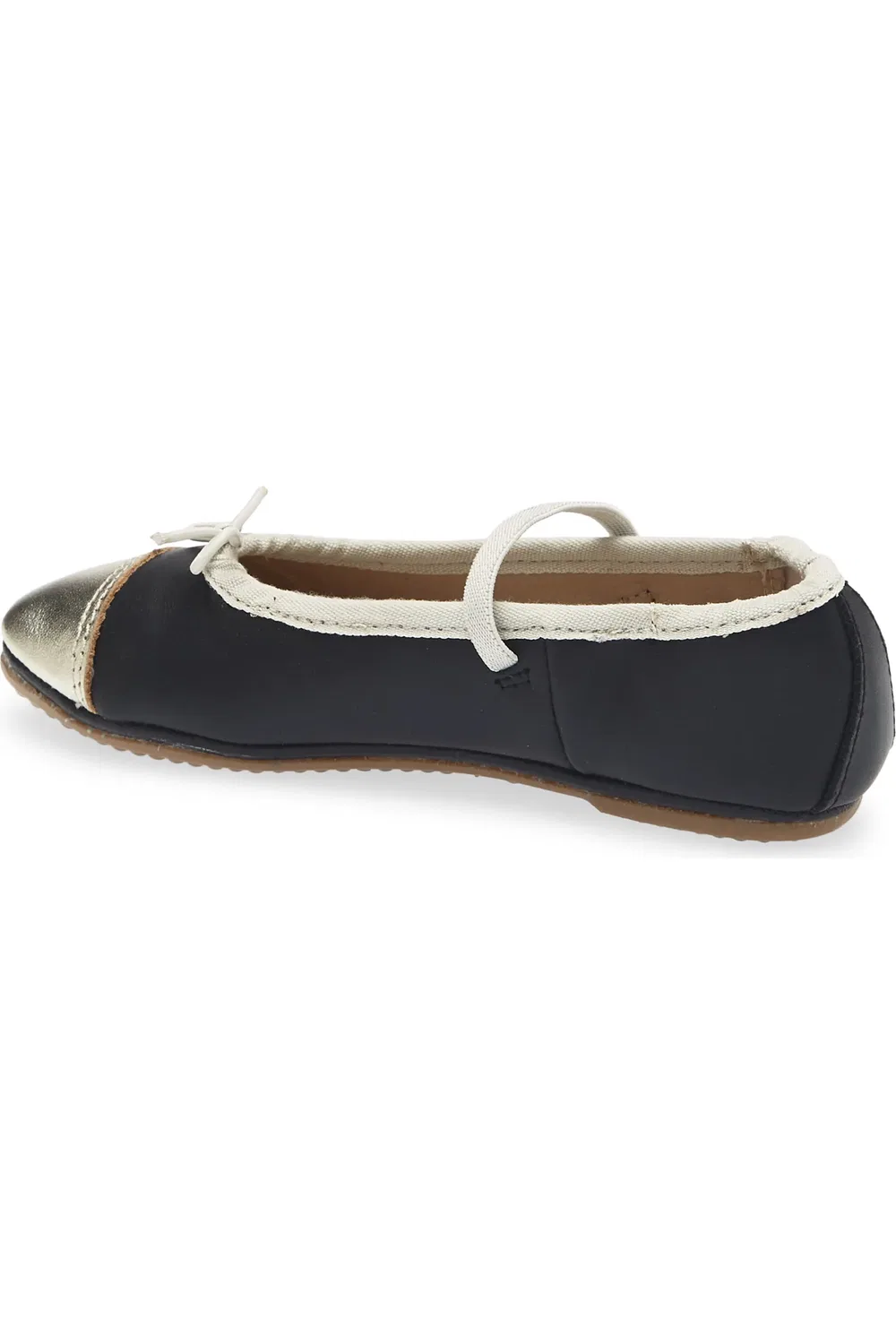 Туфли детские на плоской подошве Shanni Old Soles, черный/золотой — фото 2