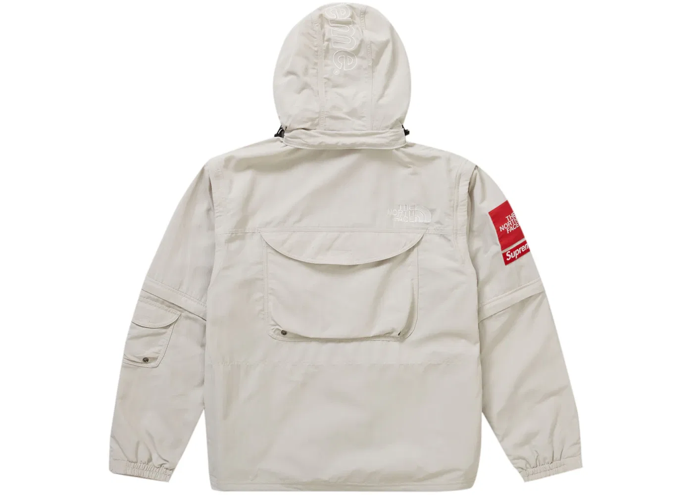 Мужская куртка-трансформер с принтом Supreme The North Face Trekking Convertible Jacket, White — фото 2