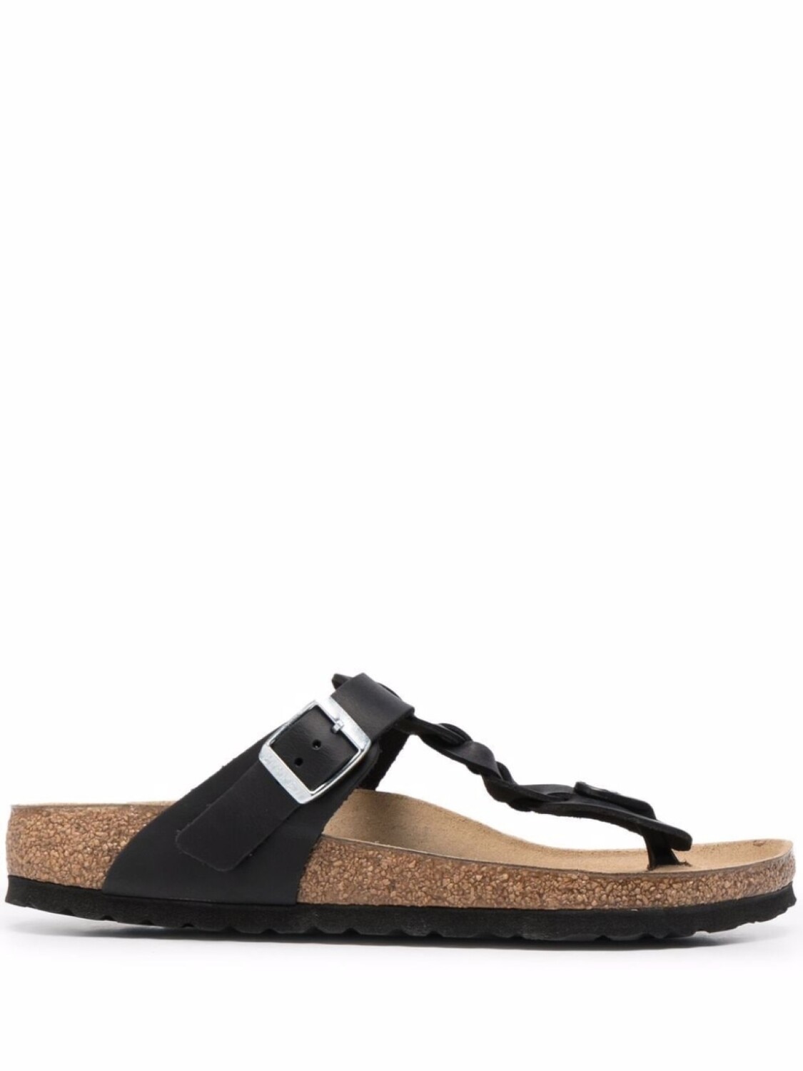 Birkenstock сандалии Gizeh с плетеным ремешком, черный