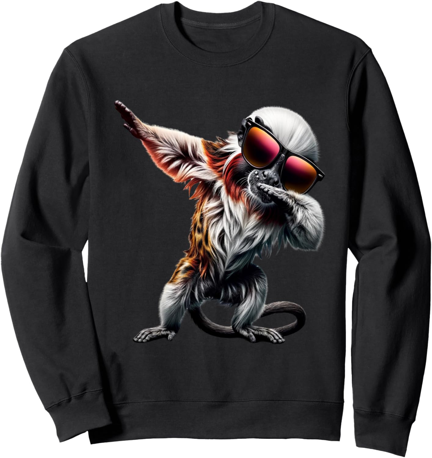

Беличья обезьянка в солнцезащитных очках, толстовка с рисунком в стиле Saimilizaru Dustwear Design - Dab And Dab, черный