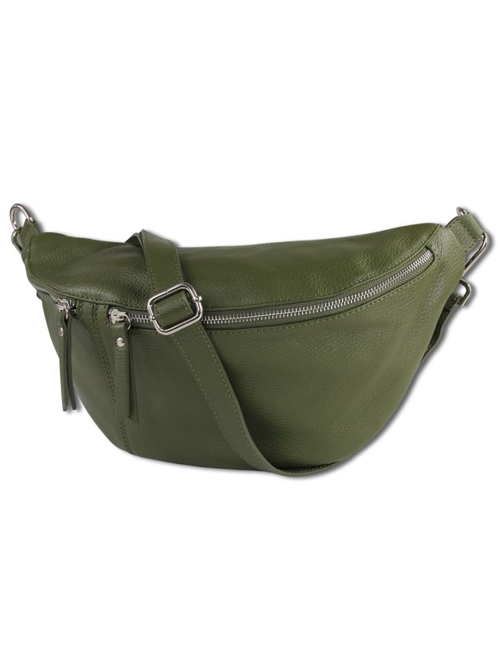 

Наплечная сумка Toscanto Gürteltasche Leder grün ca. 37cm