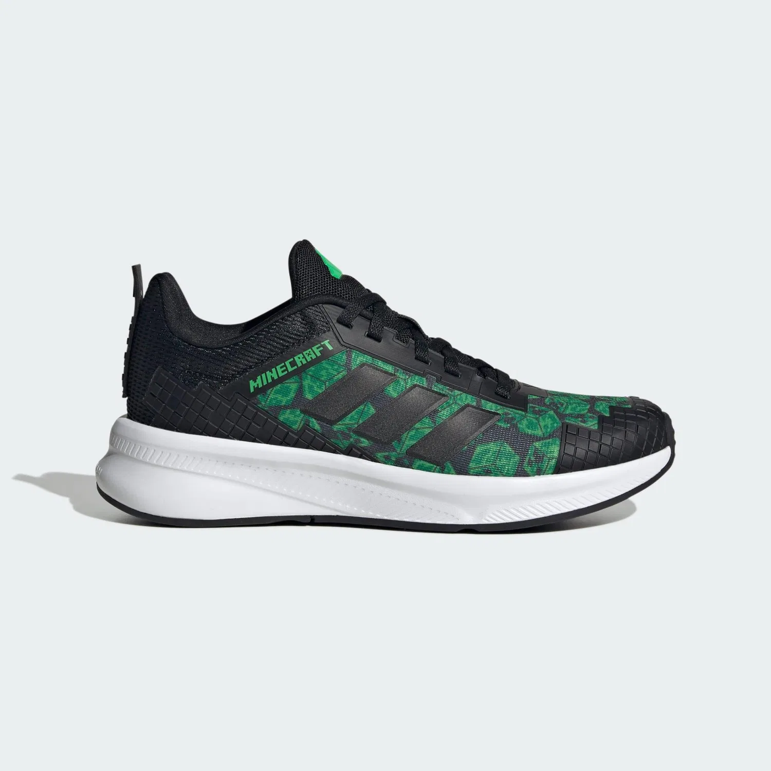Детские кроссовки с дышащим верхом Minecraft Fortarun 4.0 Adidas, Schwarz Weiss