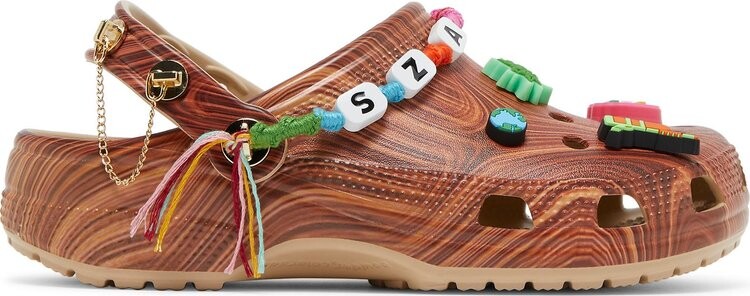 Кроссовки SZA x Wmns Classic Clog Woodgrain, коричневый