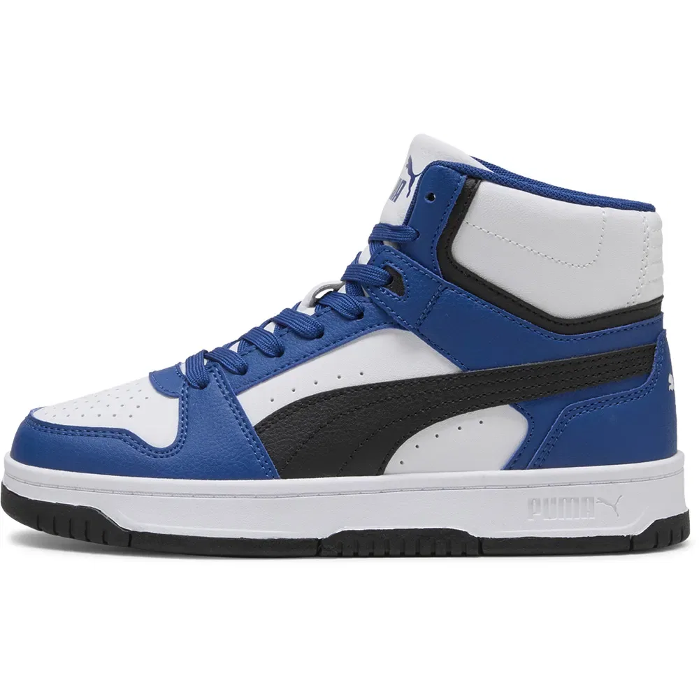 Детские кроссовки для девочек с высоким берцем Rebound Slam Mid Jr Puma, Blue — фото 3