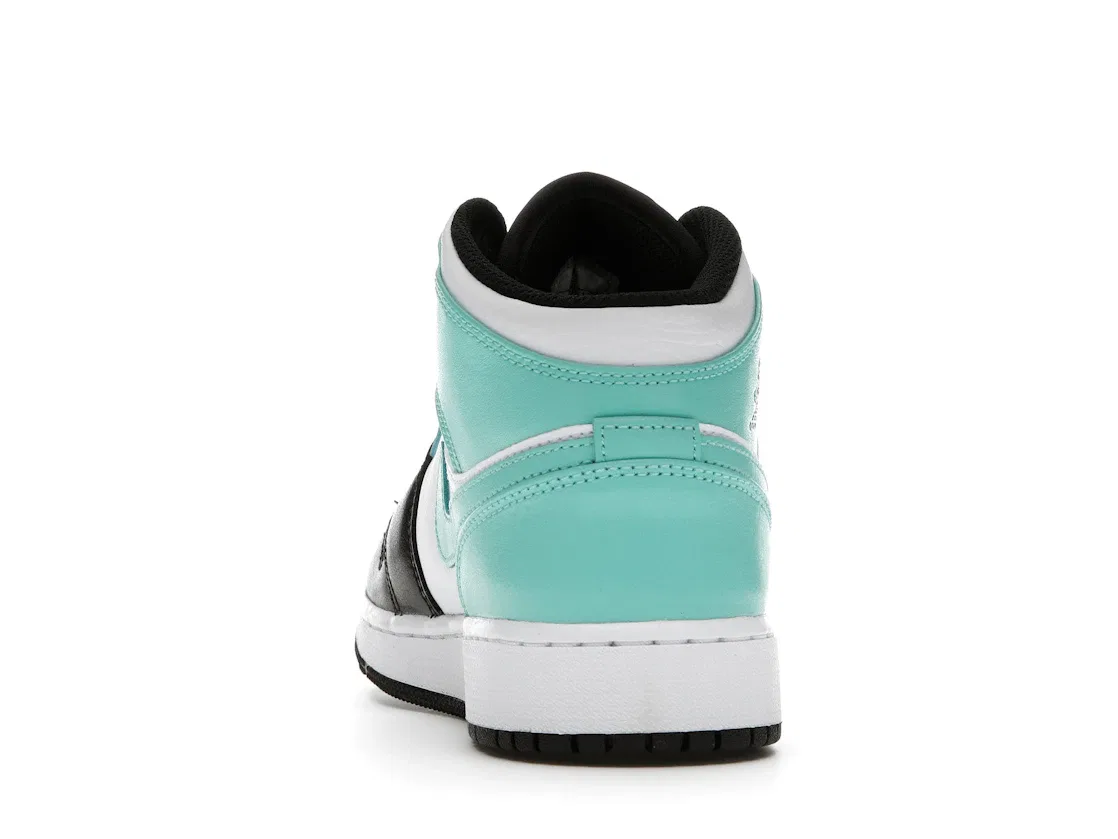 Детские кроссовки с контрастным принтом Jordan 1 Mid, White/Tropical Twist-Black — фото 4