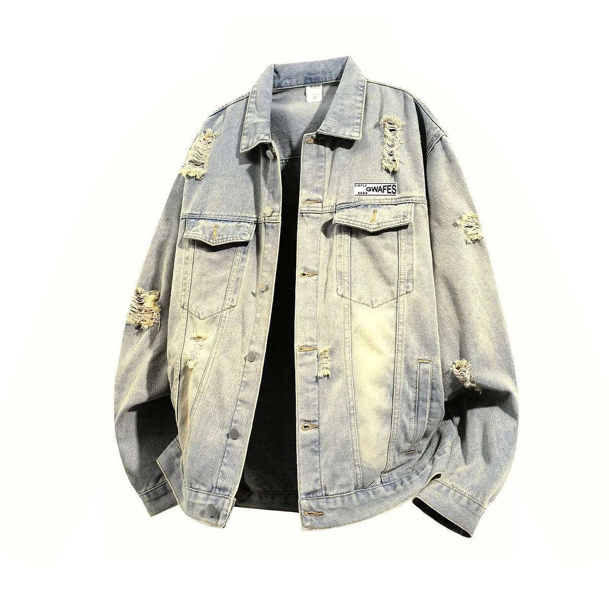 Детское джинсовое пальто с лацканами прямой посадки Vintage Blue GWAF, Vintage Blue
