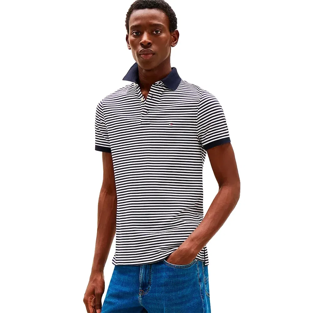 Поло Slim с коротким рукавом 1985 Tommy Hilfiger, синий