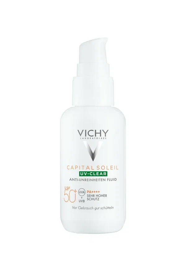 Солнцезащитный флюид SPF 50+ для жирной кожи Capital Soleil UV-clear Vichy, 40 мл, transparent, прозрачный