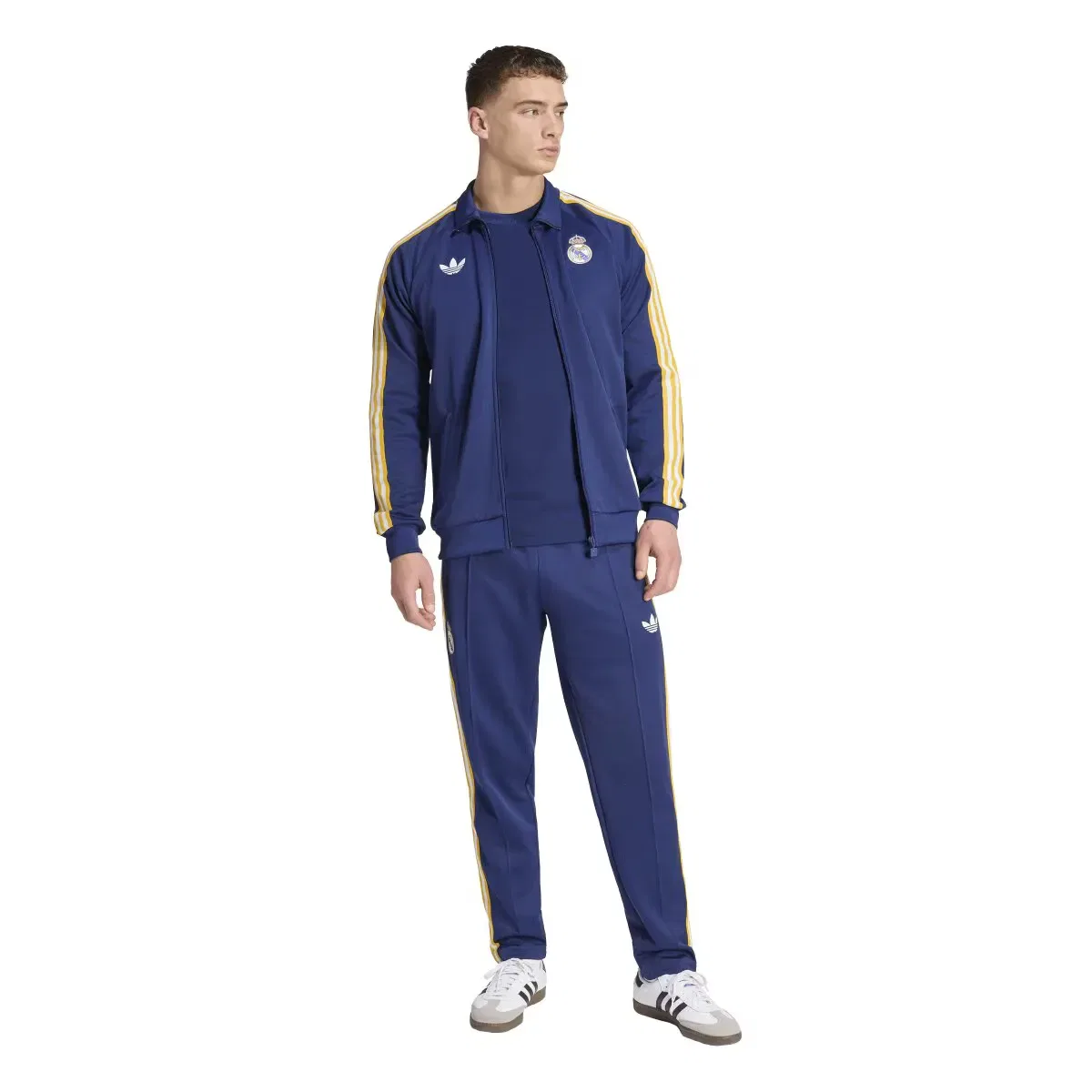 Мужская куртка из полиэстера и хлопка Real Madrid CF adidas Originals, Azul — фото 4