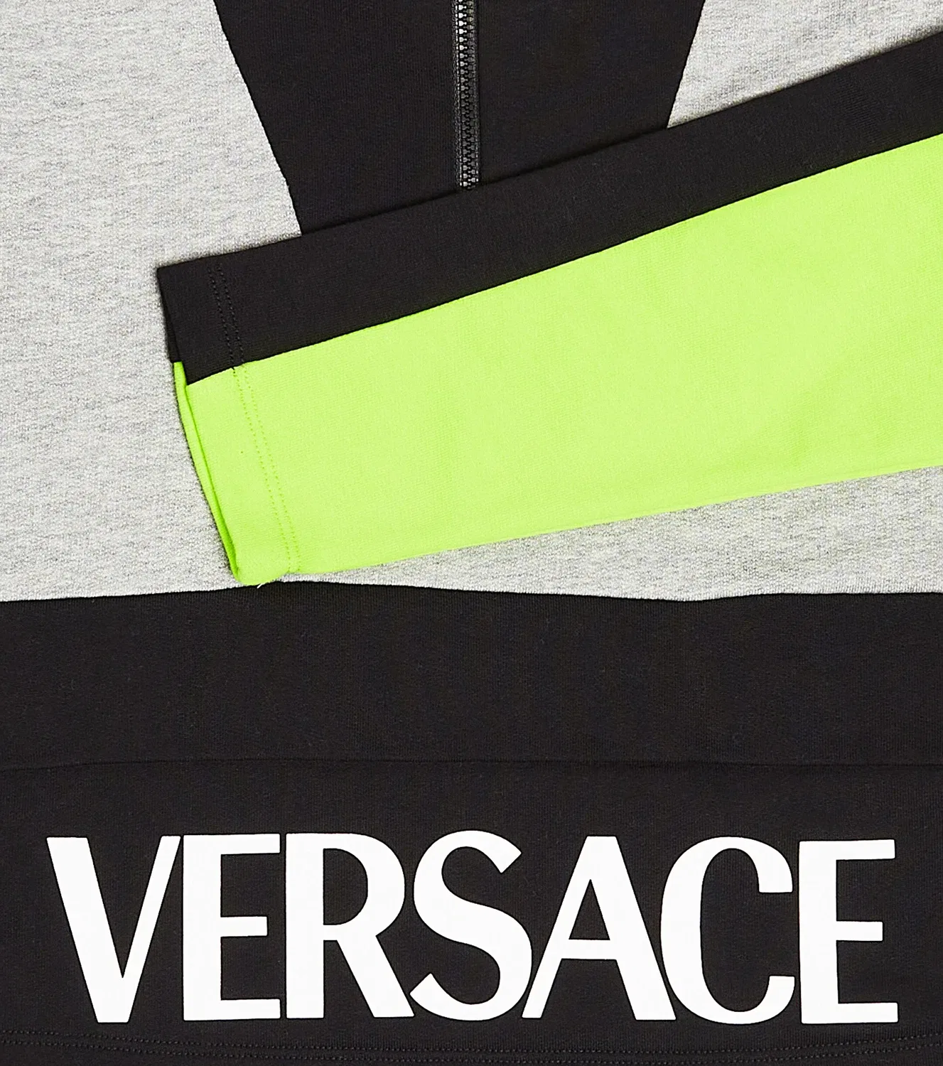 Толстовка хлопковая с молнией Versace Kids, черный — фото 2