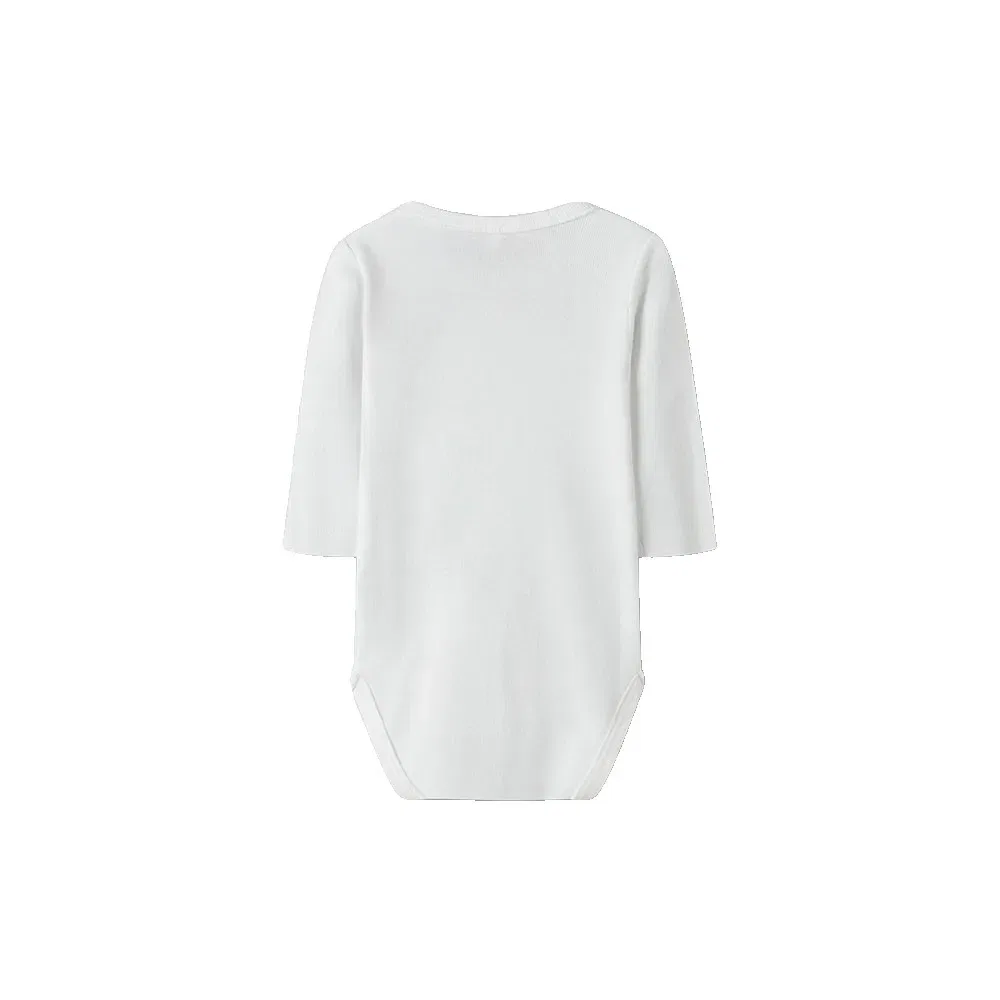 Боди с длинным рукавом Name It Wrap Solid Long Sleeve Body 2 units, бежевый — фото 3