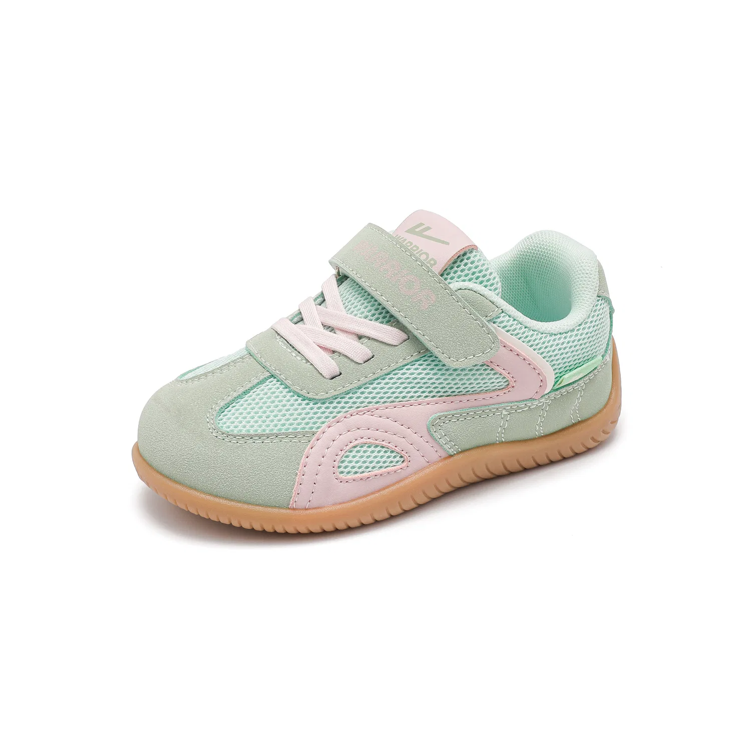 Детские кеды для мальчиков с принтом Light Green Pink WARRIOR