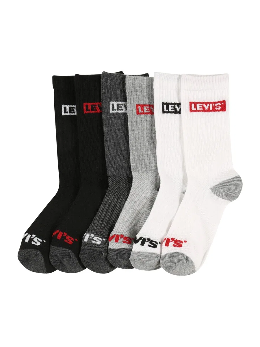Детские носки в серо-черно-белой расцветке с пятнистым рисунком Levi'S Kids
