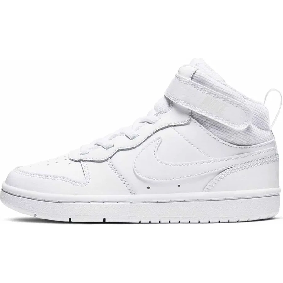 Кроссовки повседневные с закрытым носком Nike Court Borough Mid 2 (PSV), CD7783-100, Разноцветный — фото 4