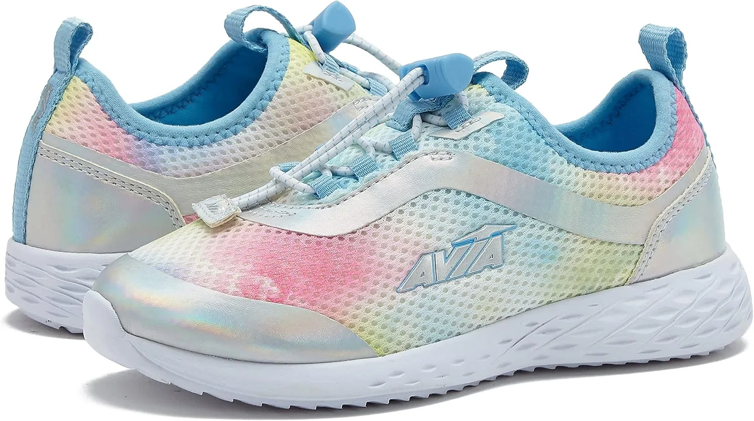 Детские кроссовки для девочек без шнуровки Avi Spirit Slip On Avia, Medium Blue/White/Multicolor