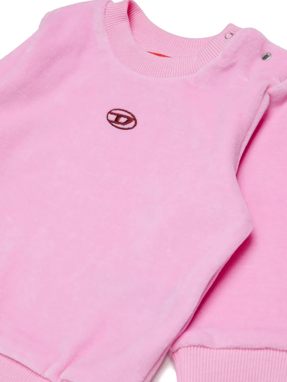 Толстовка с вышитым логотипом Diesel Kids, розовый — фото 3