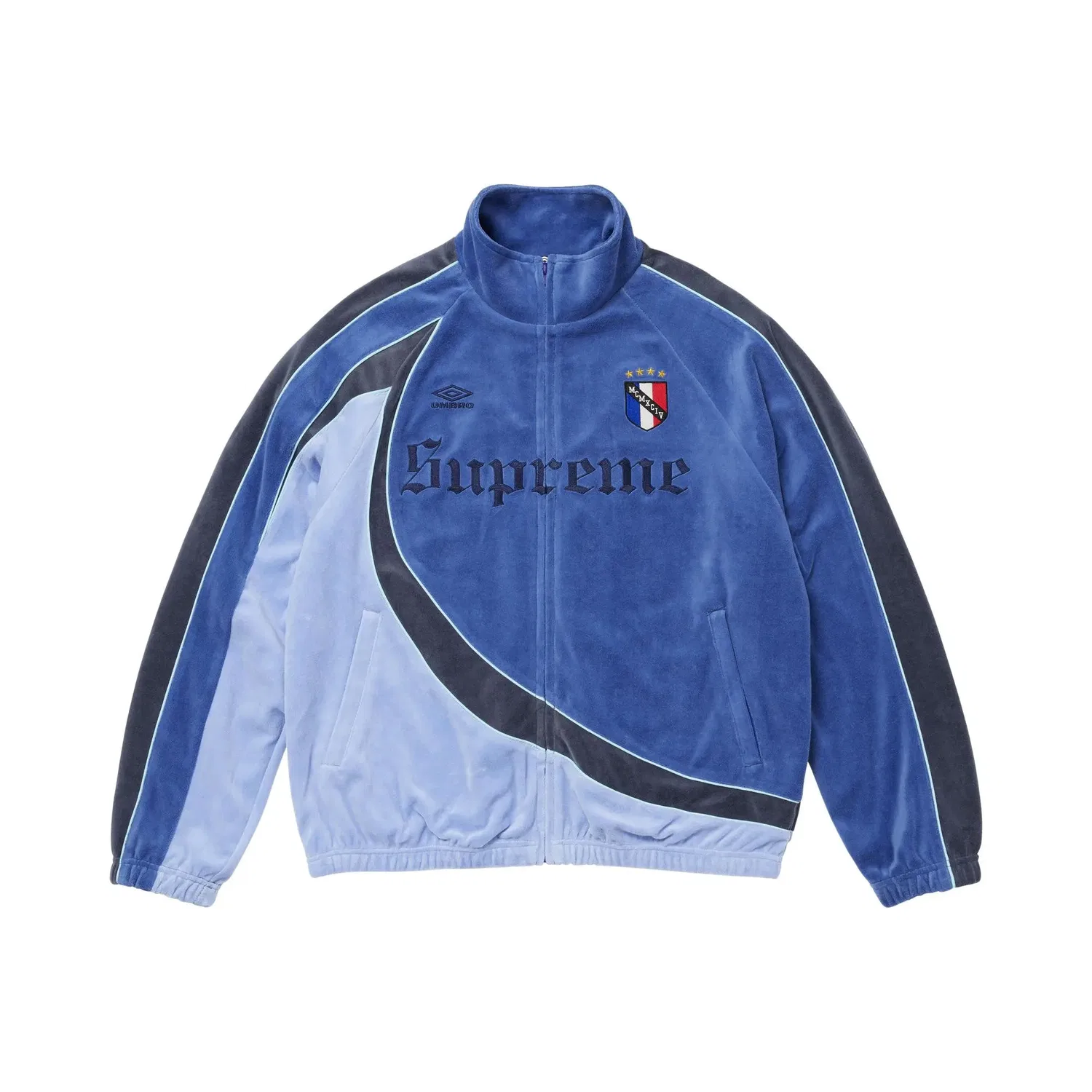 Куртка велюровая Supreme x Umbro, Blue