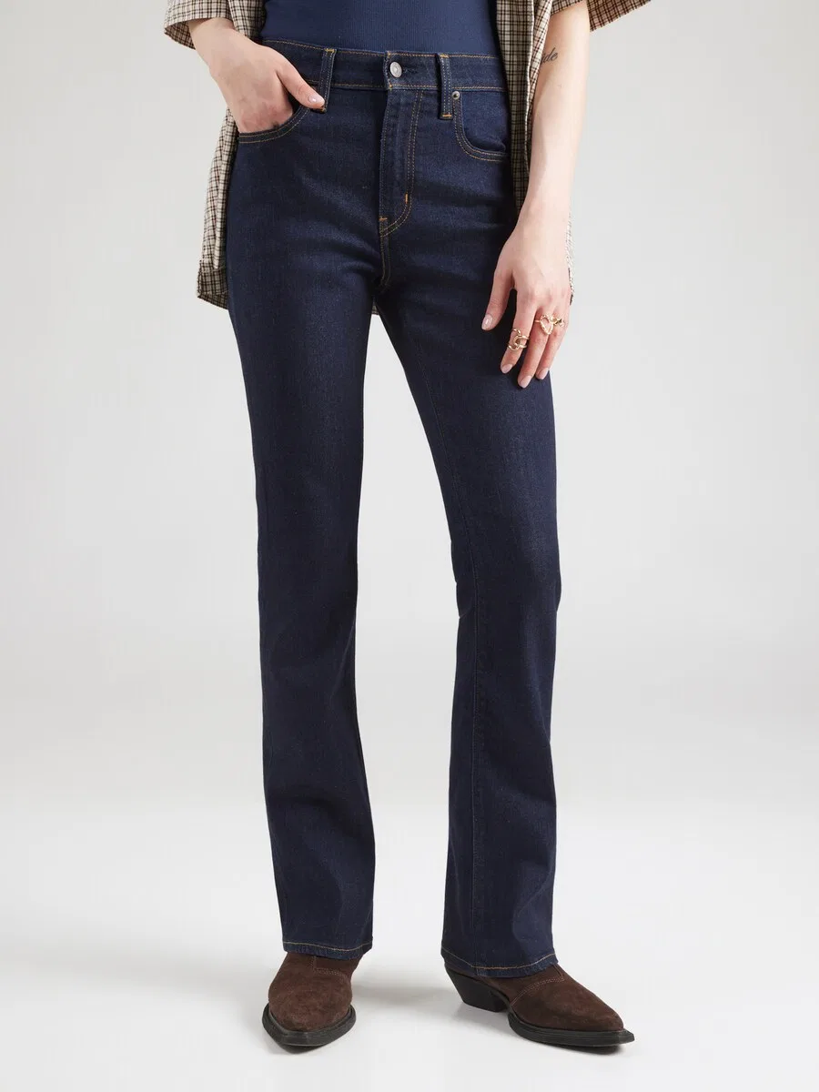 Джинсы LEVI'S Boot cut '725 HIGH RISE BOOTCUT' темно-синего цвета — фото 3