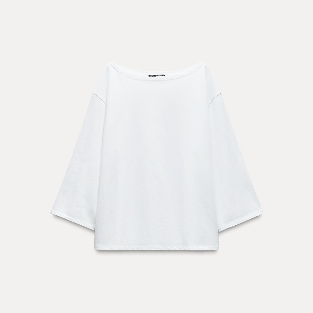 

Футболка Zara Boatneck, белый