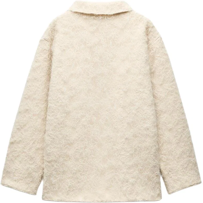 Женская куртка с принтом White ZARA, Белый — фото 3