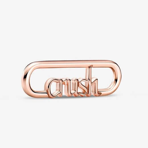 

Звено для браслета Pandora ME Styling Crush Word, розовое золото