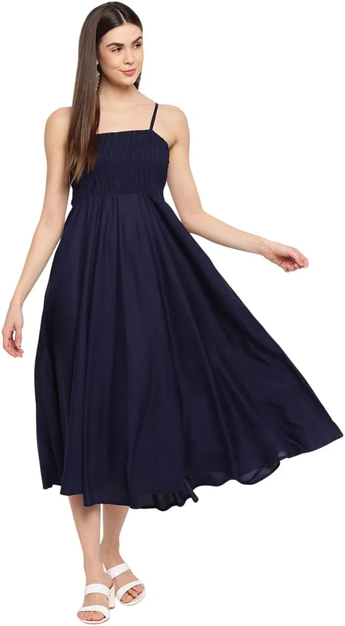 Женское платье миди с расклешенной юбкой Dark Blue