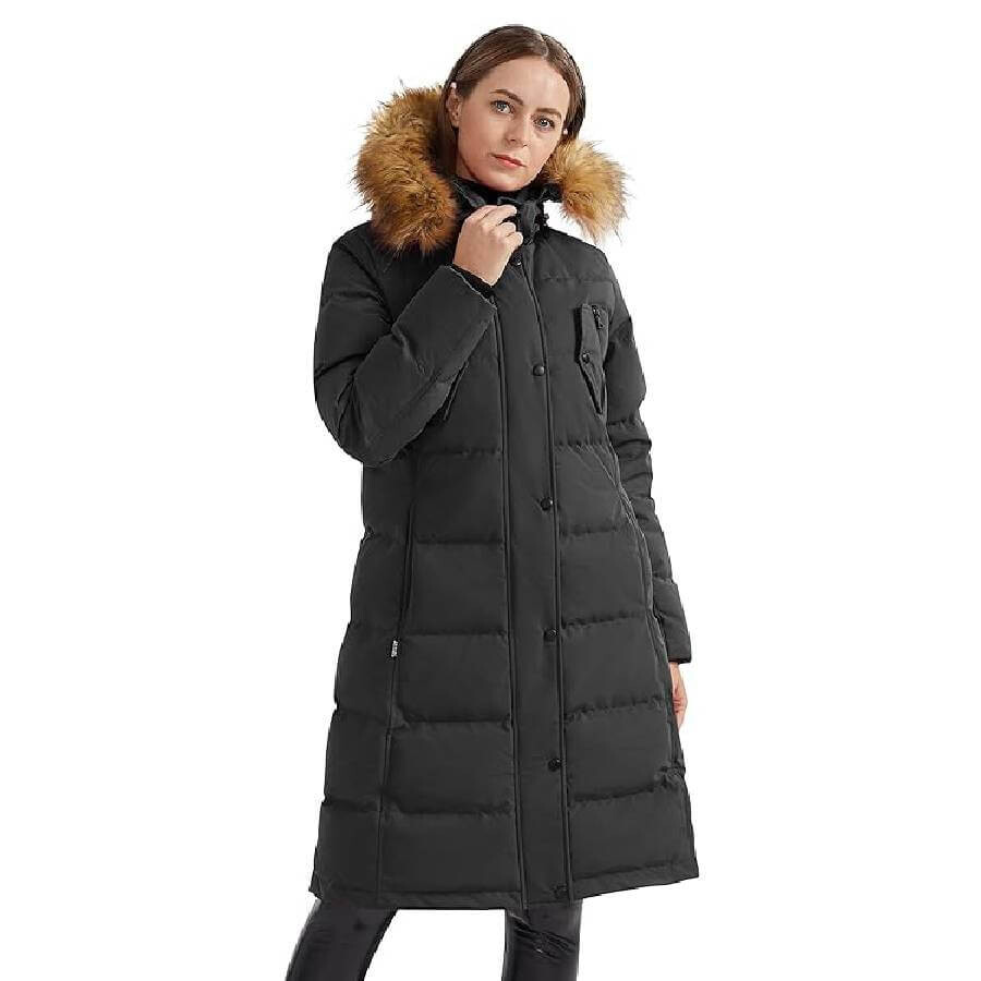 

Пальто-пуховик Orolay Women's Down Winter Long, черный