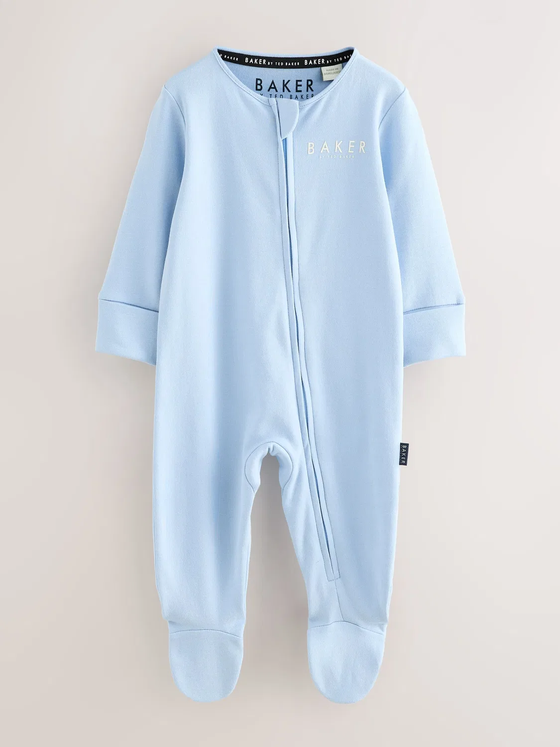 Комплект боди и ползунков Baker by Ted Baker 3 Pack Sleepsuits, синий/зеленый — фото 2