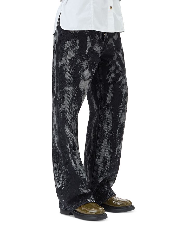 

Джинсы Izey Heavy Wide Leg в выцветшем черном цвете GANNI, черный