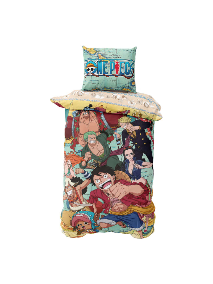 

Постельное белье One piece Set One Piece Anime Ruffy und seine Piratencrew, красочный