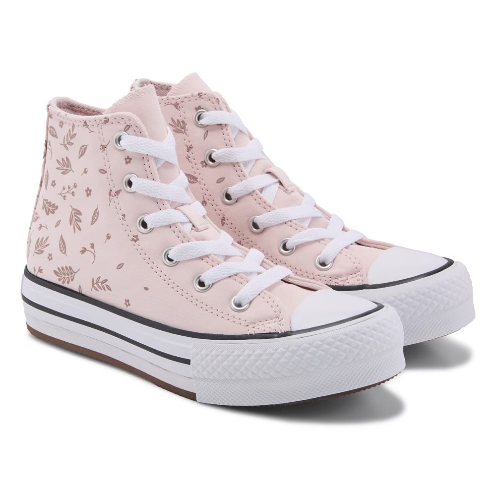 

Chuck Taylor All Star Lift High Top кроссовки для малышей Converse, розовый