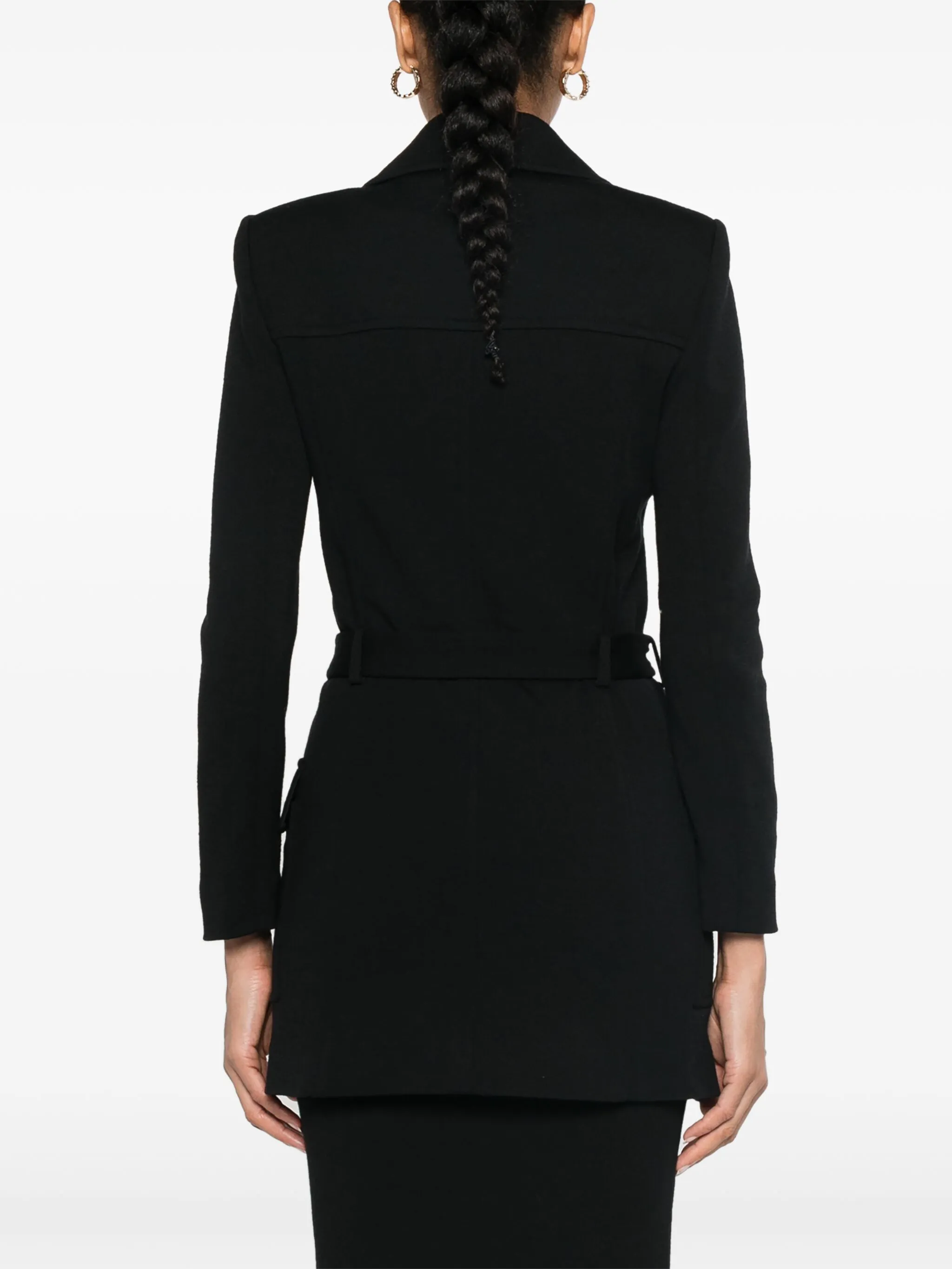 Пиджак Saharienne с заостренными лацканами Saint Laurent, черный — фото 4