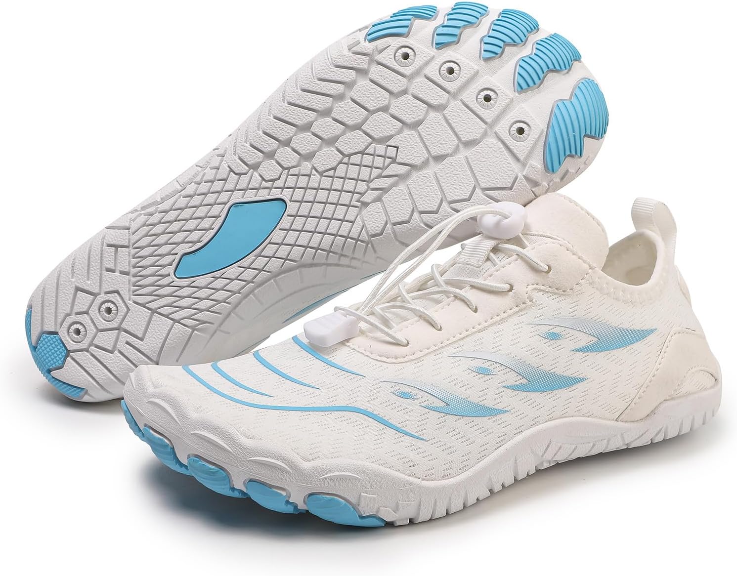 

Ботинки для походов для женщин и мужчин, заземленная обувь для женщин и мужчин, легкая и удобная обувь унисекс, быстросохнущие противоскользящие водные туфли с широкой носковой частью для плавания, каякинга, дайвинга и серфинга Rianclud, белый