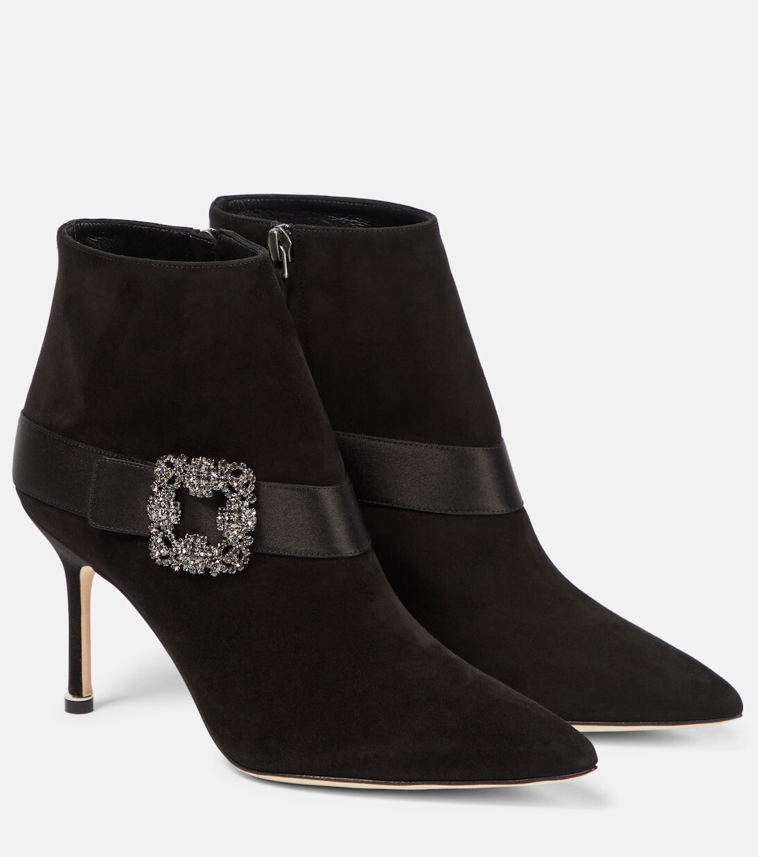Plinianu замшевые ботильоны с декором Manolo Blahnik, черный