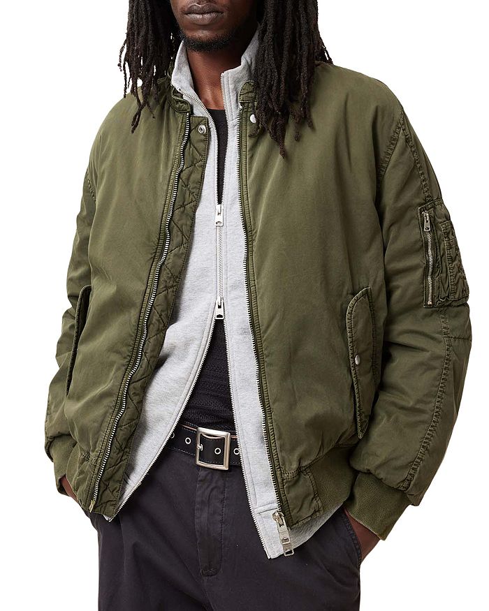 

Куртка-бомбер свободного кроя Banner ALLSAINTS, зеленый