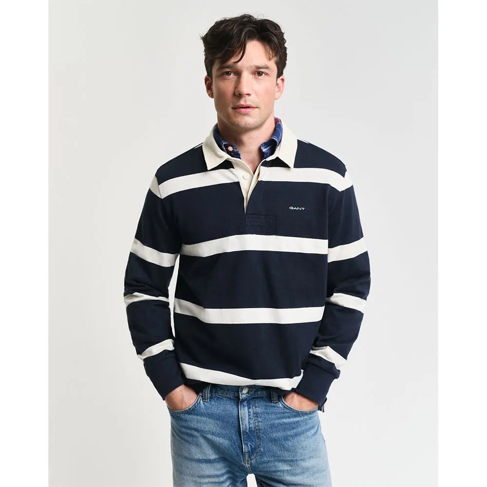 

Поло с длинным рукавом Gant Heavy Rugger, синий
