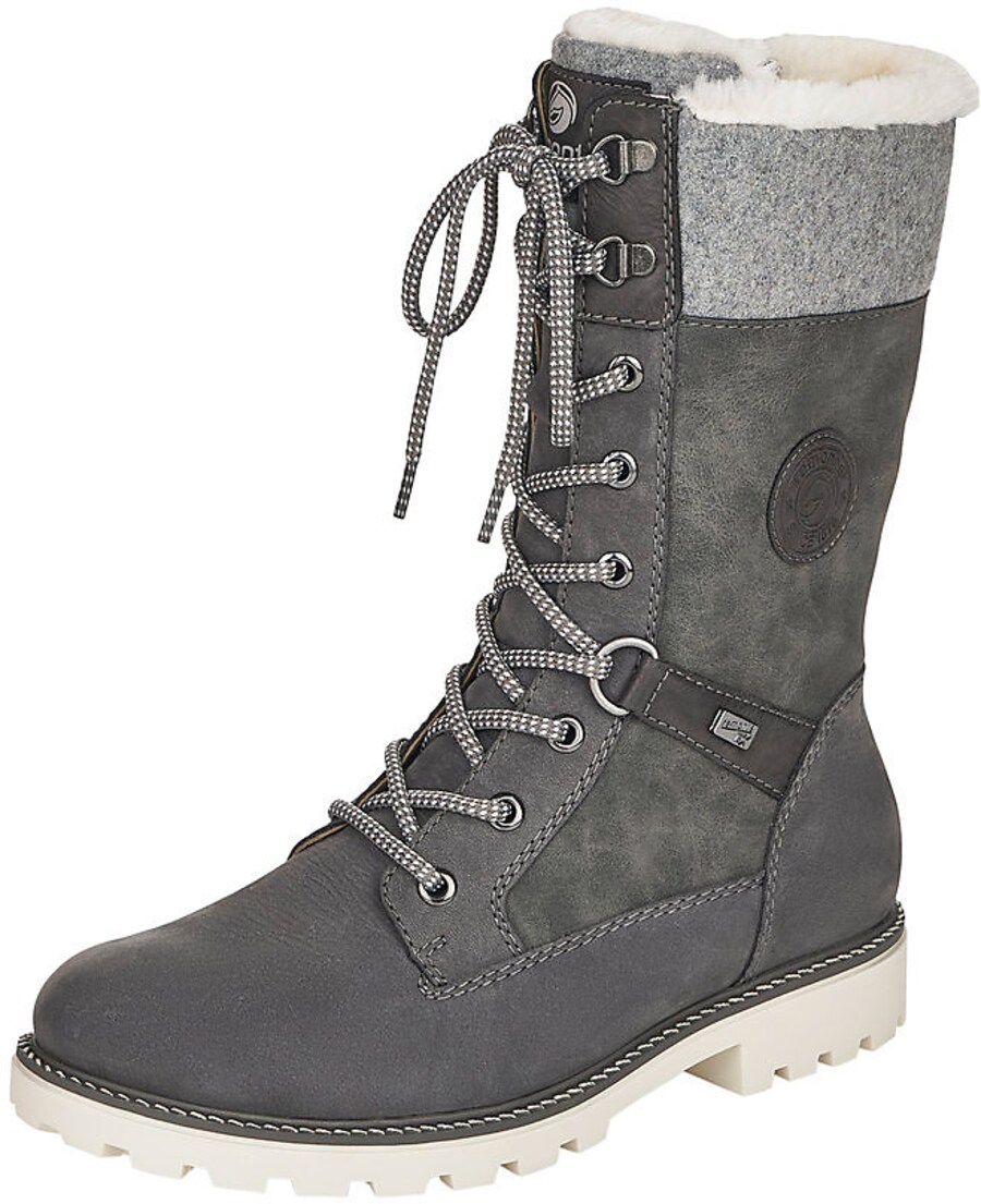 Ботинки на шнуровке REMONTE Lace-Up Boots, цвет grey/light grey/mottled grey