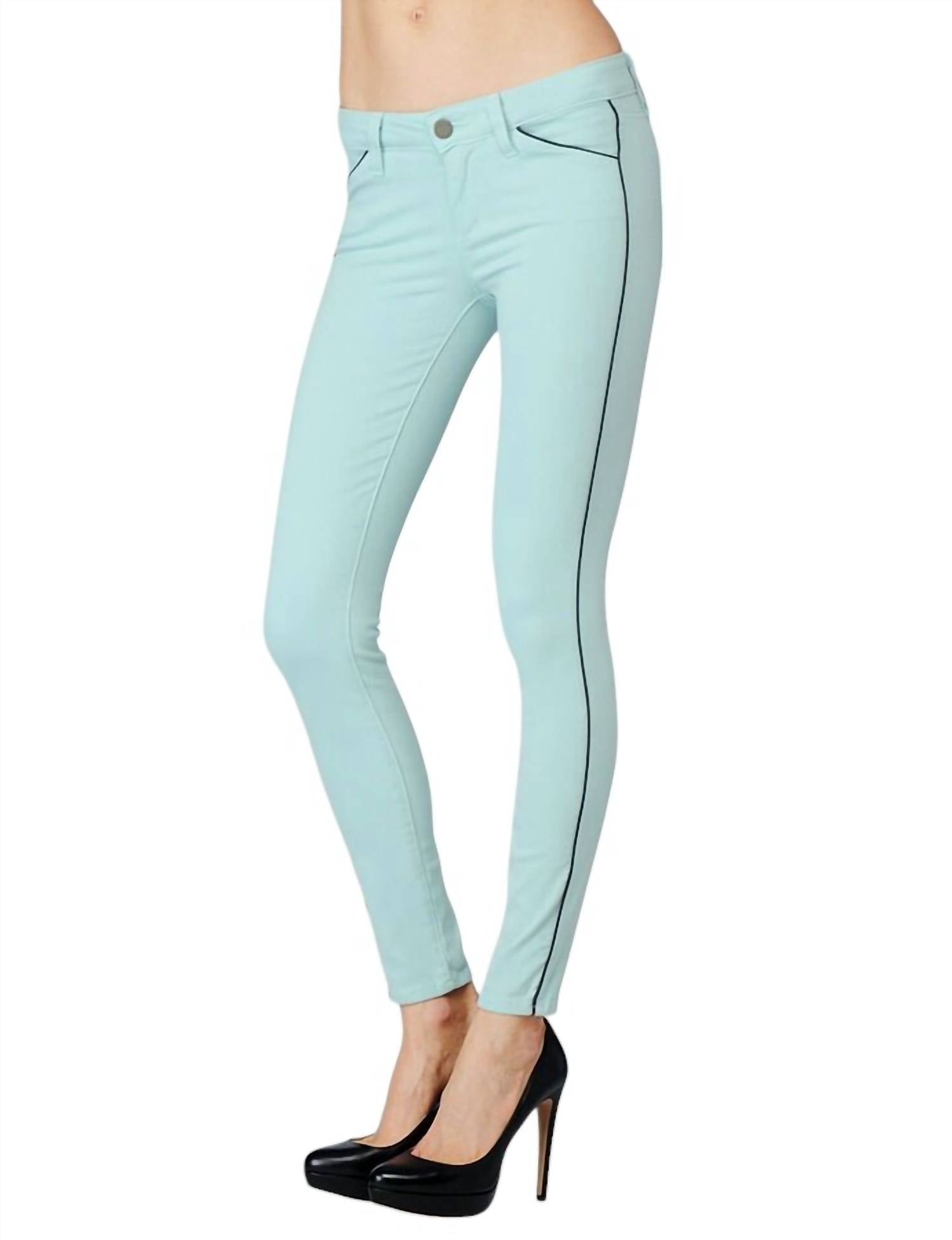

Джинсы Pipeline Ultra Skinny Stretch зеленого цвета Paige