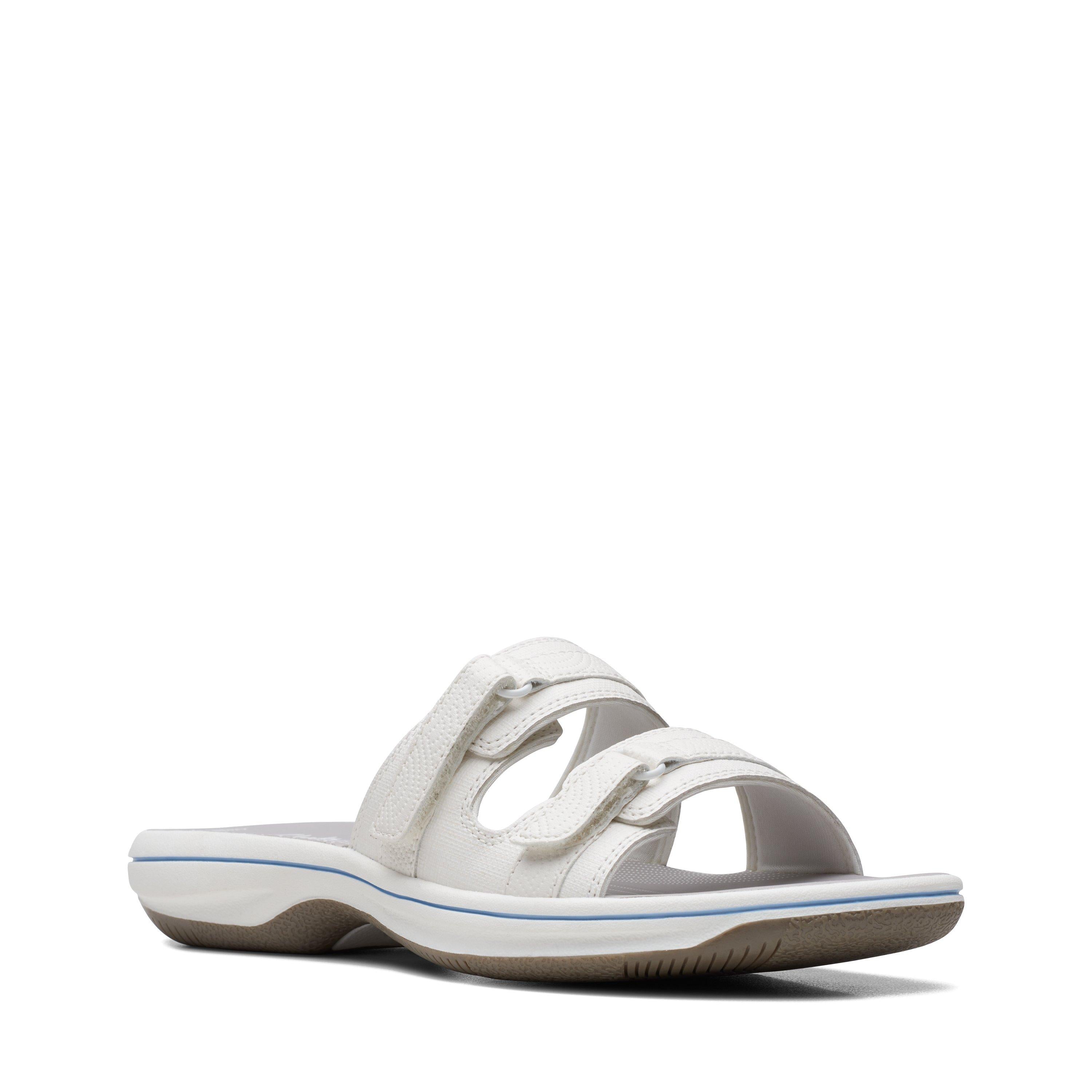 Классические мюли Clarks Breeze Piper в белом цвете из синтетического материала — фото 2
