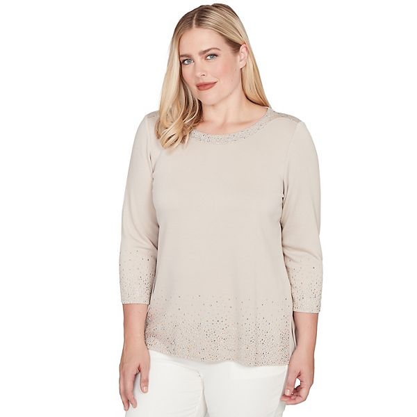 

Топ Plus size с блеском и омбре Alfred Dunner