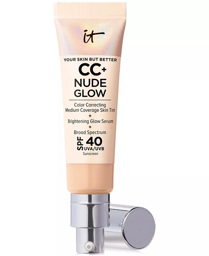 

Легкая тональная основа CC+ Nude Glow + сыворотка для сияния SPF 40 It Cosmetics, цвет Light Medium