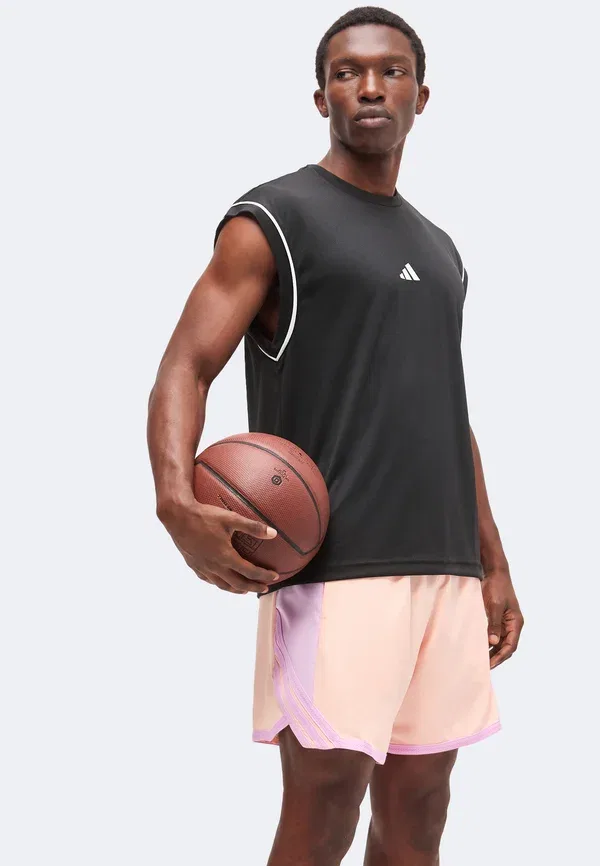 Шорты спортивные короткие Adidas Performance, коралловый туман/сиреневая нежность — фото 4