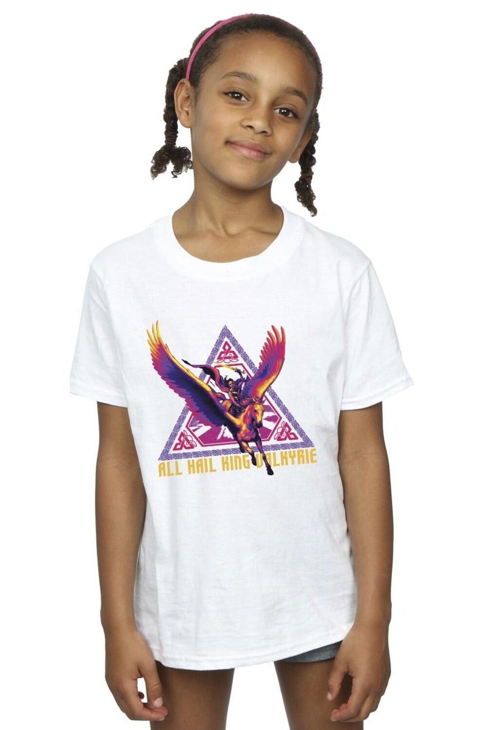 

Хлопковая футболка Thor Love And Thunder All Hail Valkyrie Marvel, белый