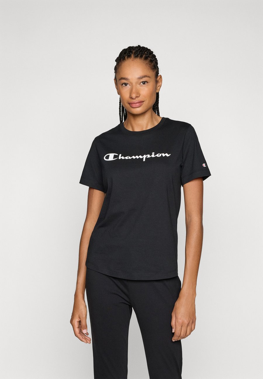 

Футболка Champion BASICS CREWNECK LARGE LOGO, Black, Черный, Футболка Champion BASICS CREWNECK LARGE LOGO, Black