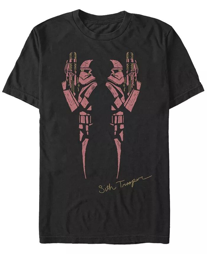 

Мужская футболка с коротким рукавом Star Wars Rise Of Skywalker Double Sith Trooper Fifth Sun, черный