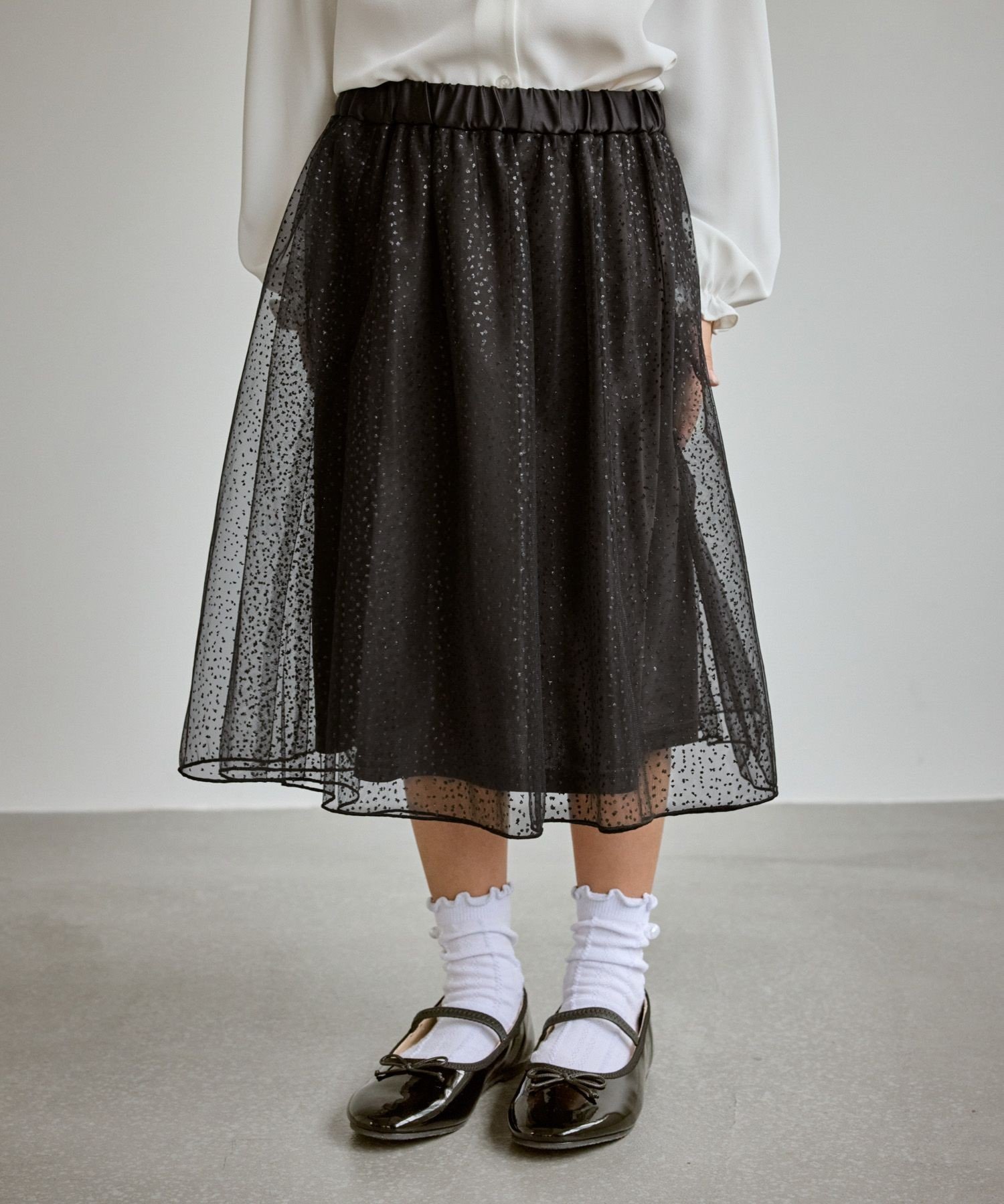 Блестящая юбка из тюля ROPE' PICNIC KIDS, Black (01)