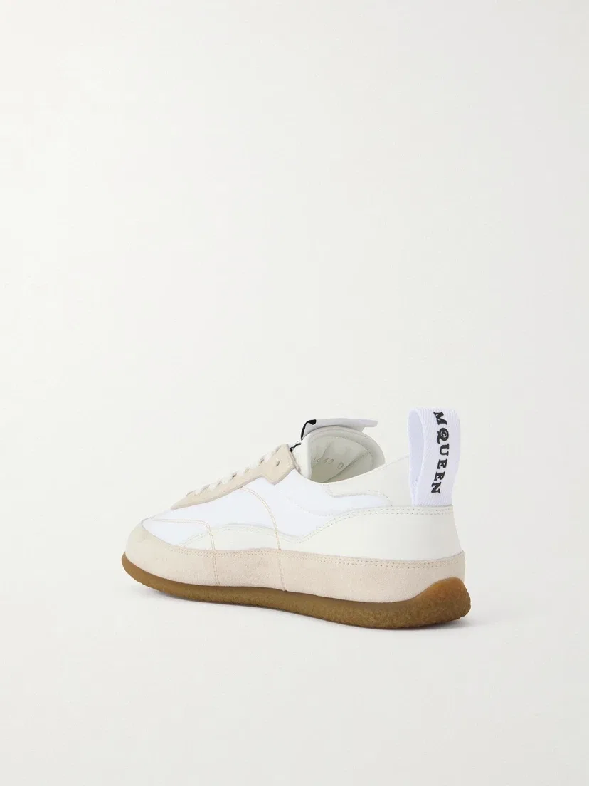 Кроссовки EC1 из замши, кожи и нейлона MCQUEEN, белый — фото 3