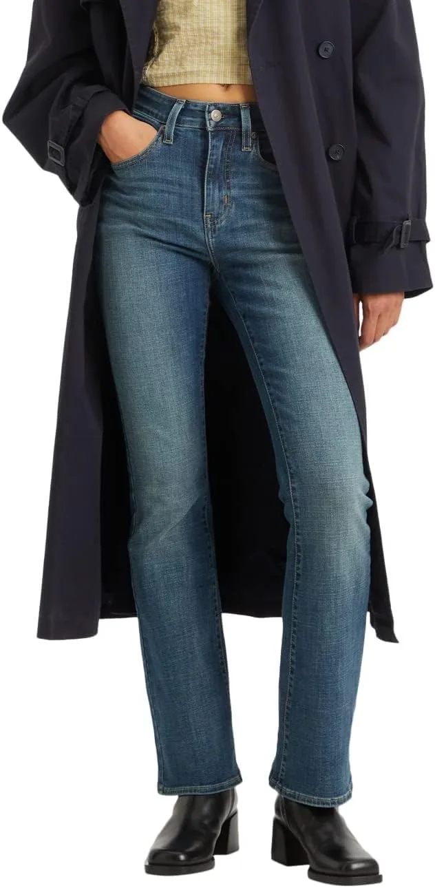 Levi's Women's 725 джинсы с высокой посадкой и расклешенным низом (также доступны в размерах Plus), индиго