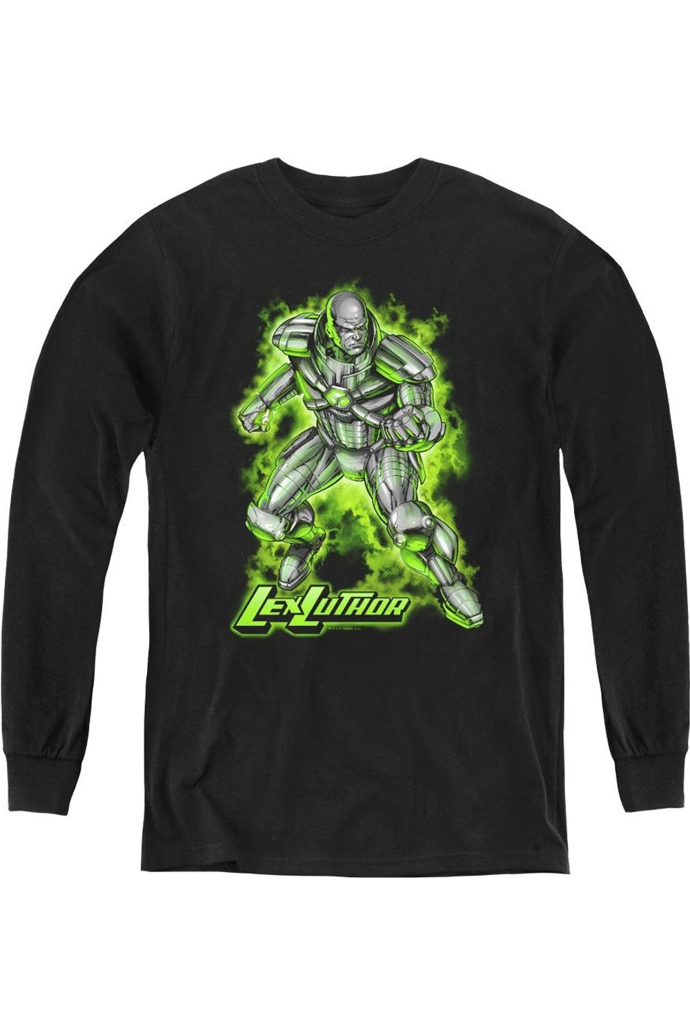 

Футболка с длинным рукавом Superman с криптонитом для молодежи Gildan, черный